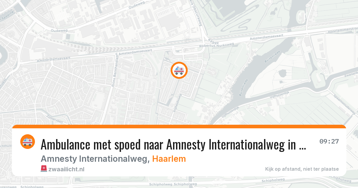 Ambulance met spoed naar Amnesty Internationalweg in Haarlem — 26 jan 2026