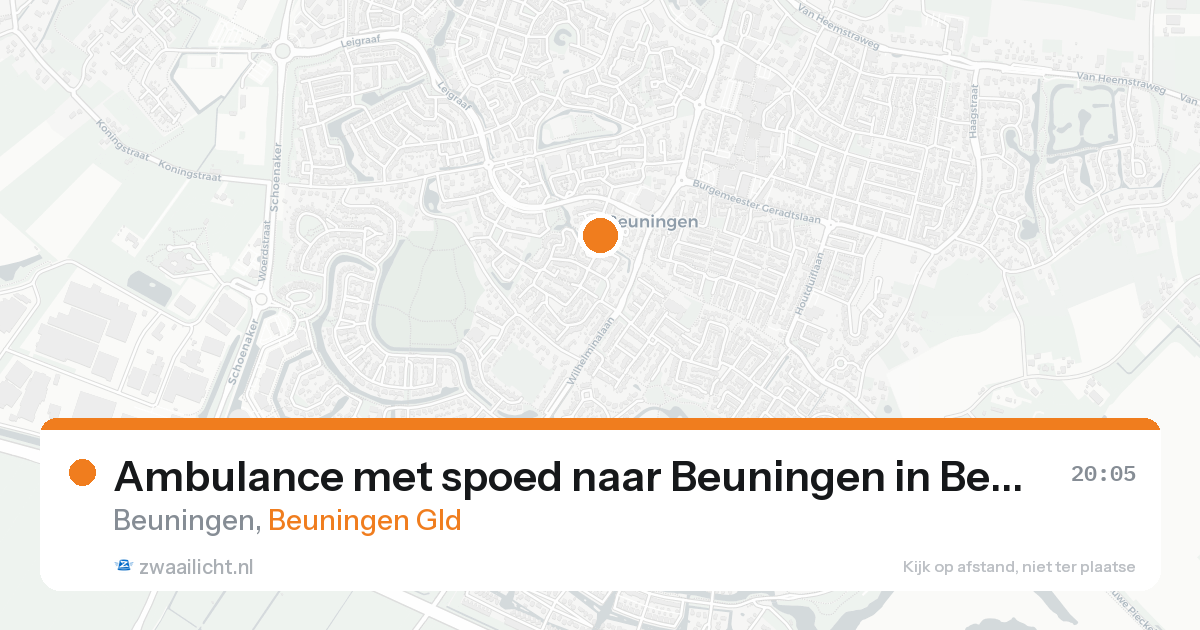 Ambulance met spoed naar Beuningen in Beuningen Gld — 15 aug 2026