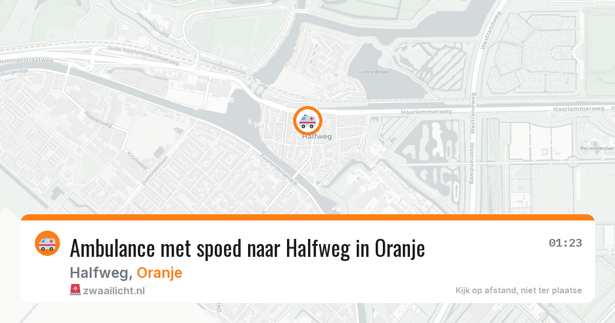 Ambulance met spoed naar Halfweg in Oranje — 25 jul 2026