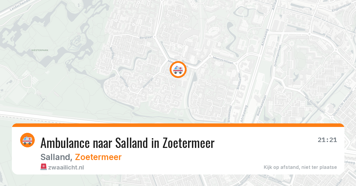 Ambulance naar Salland in Zoetermeer — 9 aug 2026