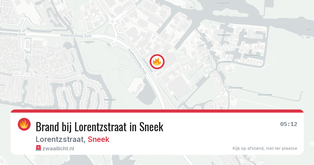 Brand bij Lorentzstraat in Sneek — 28 jun 2026