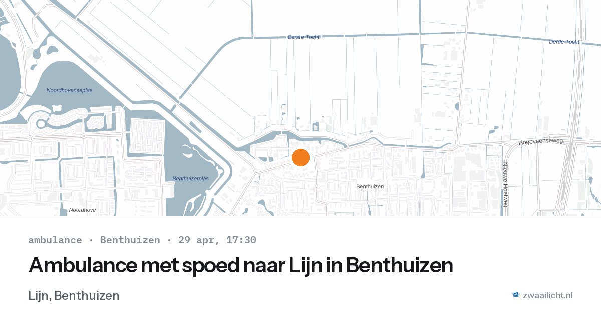 Ambulance met spoed naar Lijn in Benthuizen — 29 apr 2026