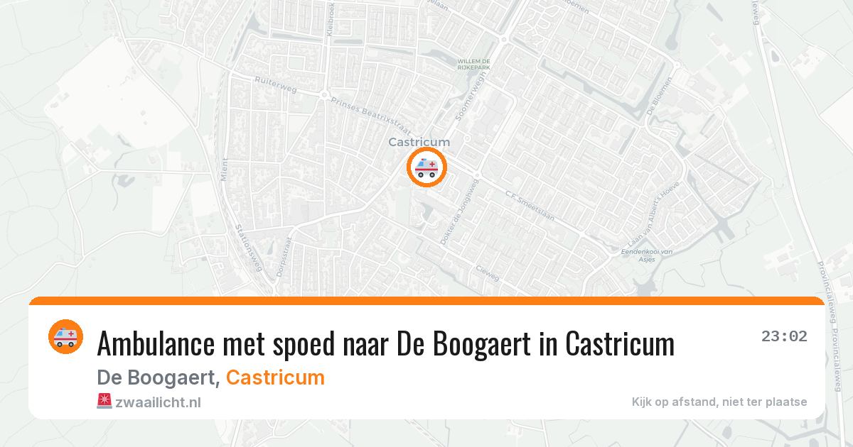 Ambulance met spoed naar De Boogaert in Castricum — 9 feb 2026