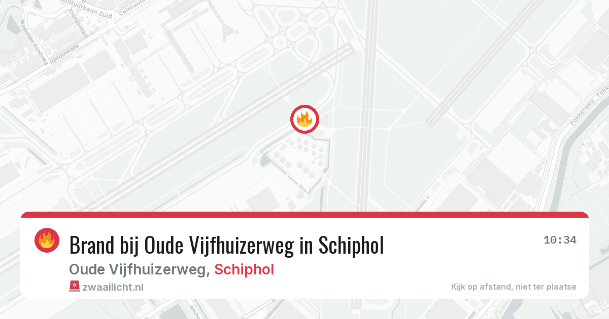 Brand bij Oude Vijfhuizerweg in Schiphol — 28 apr 2026