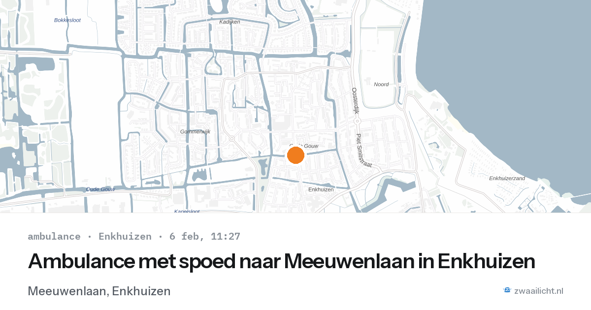 Ambulance met spoed naar Meeuwenlaan in Enkhuizen — 6 feb 2026