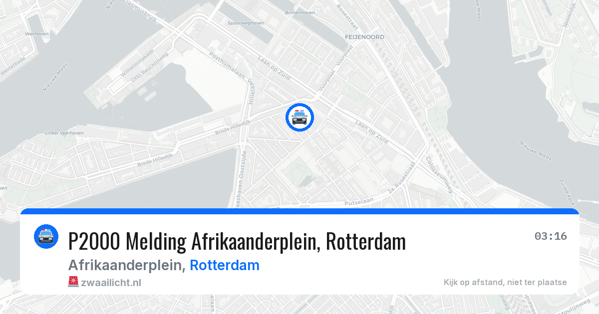 P2000 Melding Afrikaanderplein, Rotterdam — 26 mei 2026