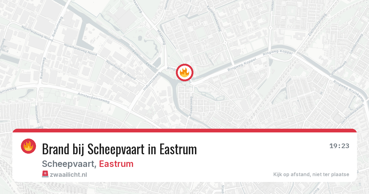 Brand bij Scheepvaart in Eastrum — 5 apr 2026