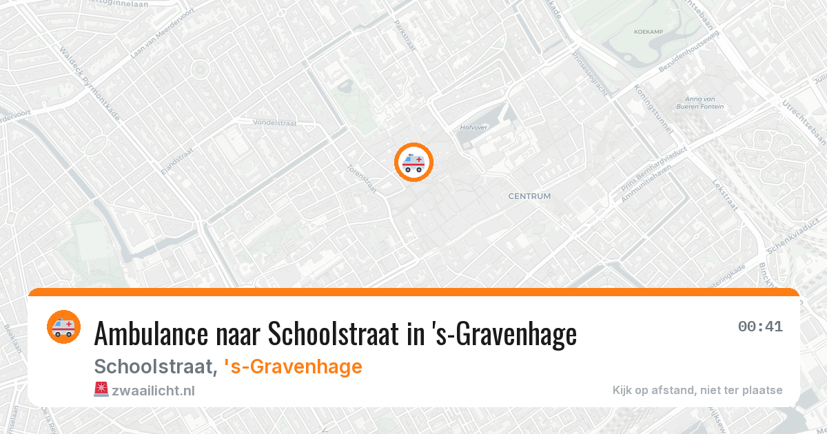 Ambulance naar Schoolstraat in 's-Gravenhage — 21 mrt 2026