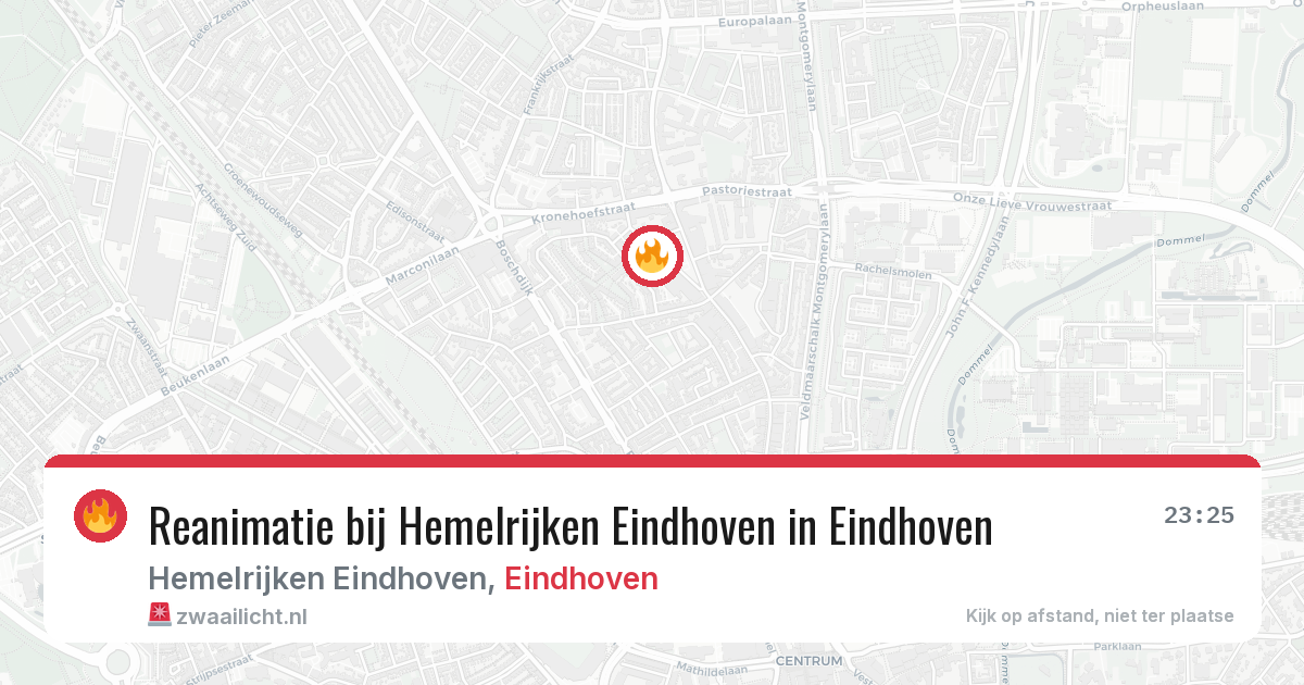 Reanimatie bij Hemelrijken Eindhoven in Eindhoven — 28 jul 2026
