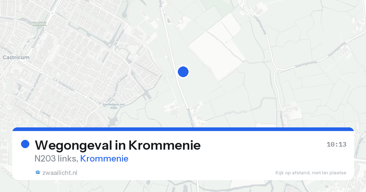 Wegongeval in Krommenie — 23 aug 2026