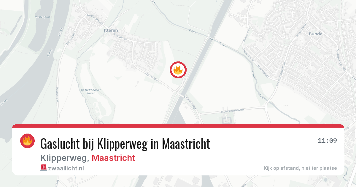Gaslucht bij Klipperweg in Maastricht — 12 apr 2026