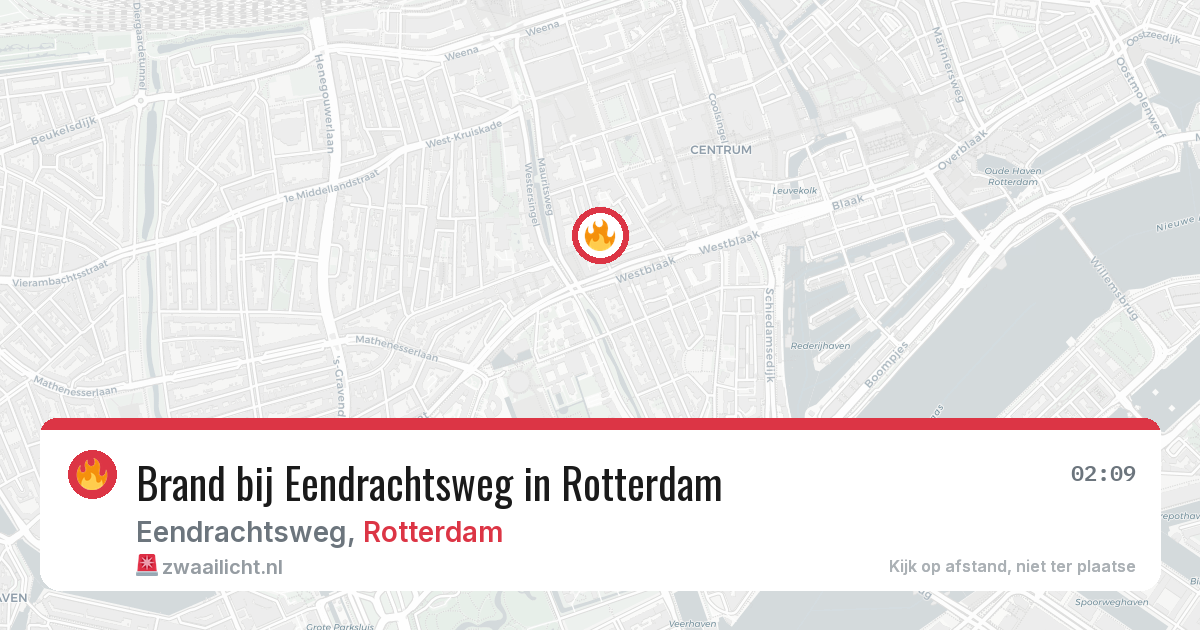Brand bij Eendrachtsweg in Rotterdam — 30 mrt 2026