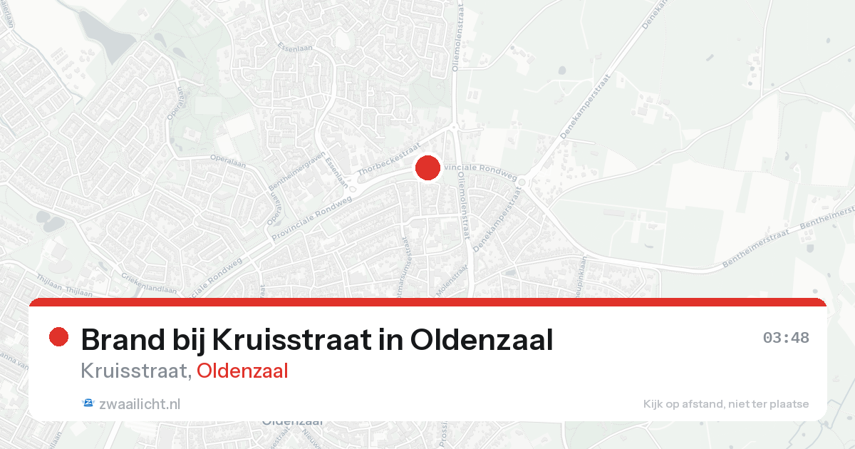 Brand bij Kruisstraat in Oldenzaal — 17 aug 2026