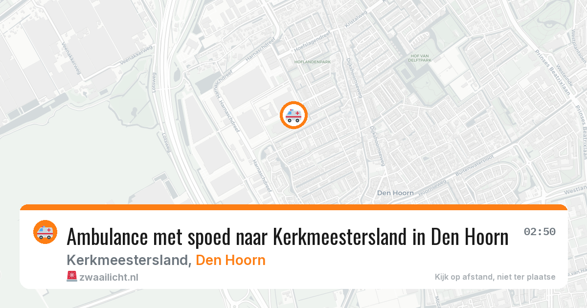Ambulance met spoed naar Kerkmeestersland in Den Hoorn — 19 mei 2026