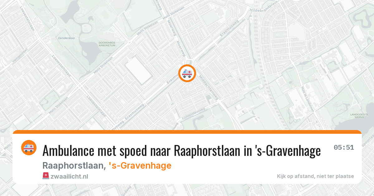 Ambulance met spoed naar Raaphorstlaan in 's-Gravenhage — 15 aug 2026