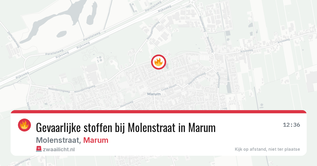 Gevaarlijke stoffen bij Molenstraat in Marum — 27 mrt 2026