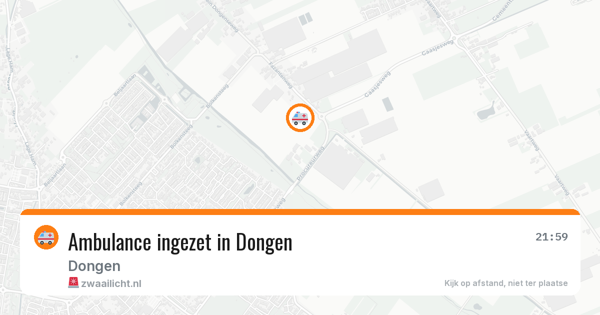 Ambulance ingezet in Dongen — 11 aug 2026