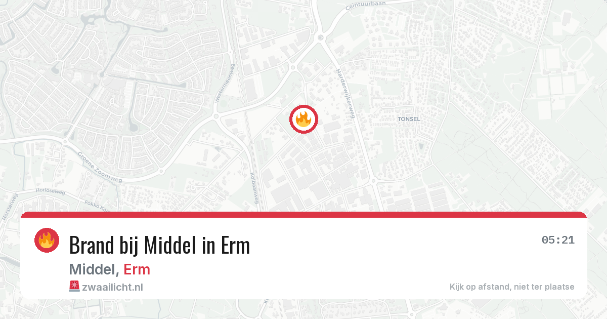 Brand bij Middel in Erm — 19 jul 2026
