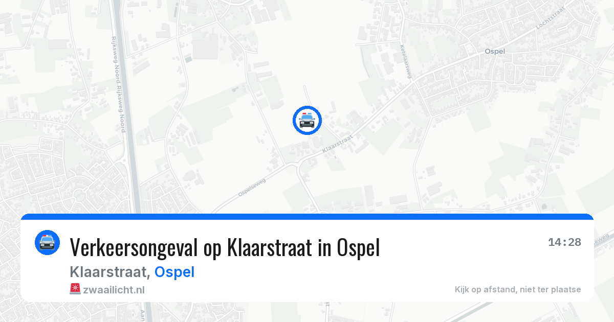 Verkeersongeval op Klaarstraat in Ospel — 15 apr 2026