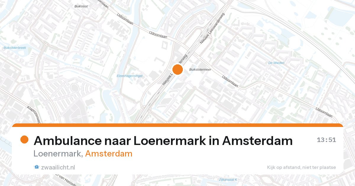 Ambulance naar Loenermark in Amsterdam — 27 aug 2026