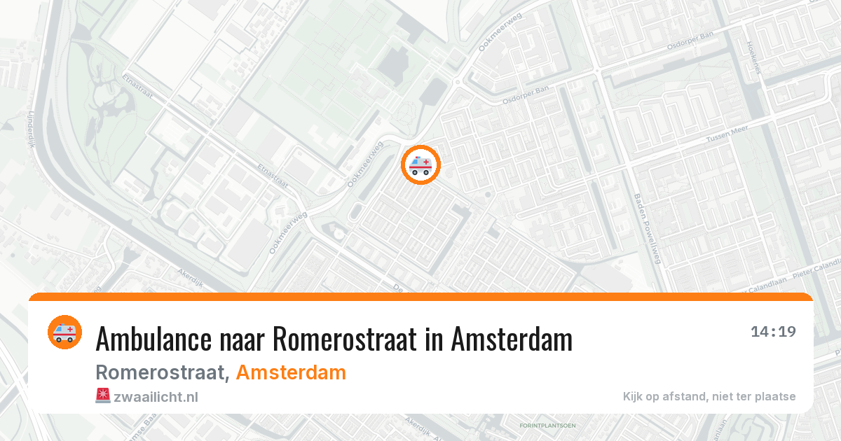 Ambulance naar Romerostraat in Amsterdam — 23 mei 2026