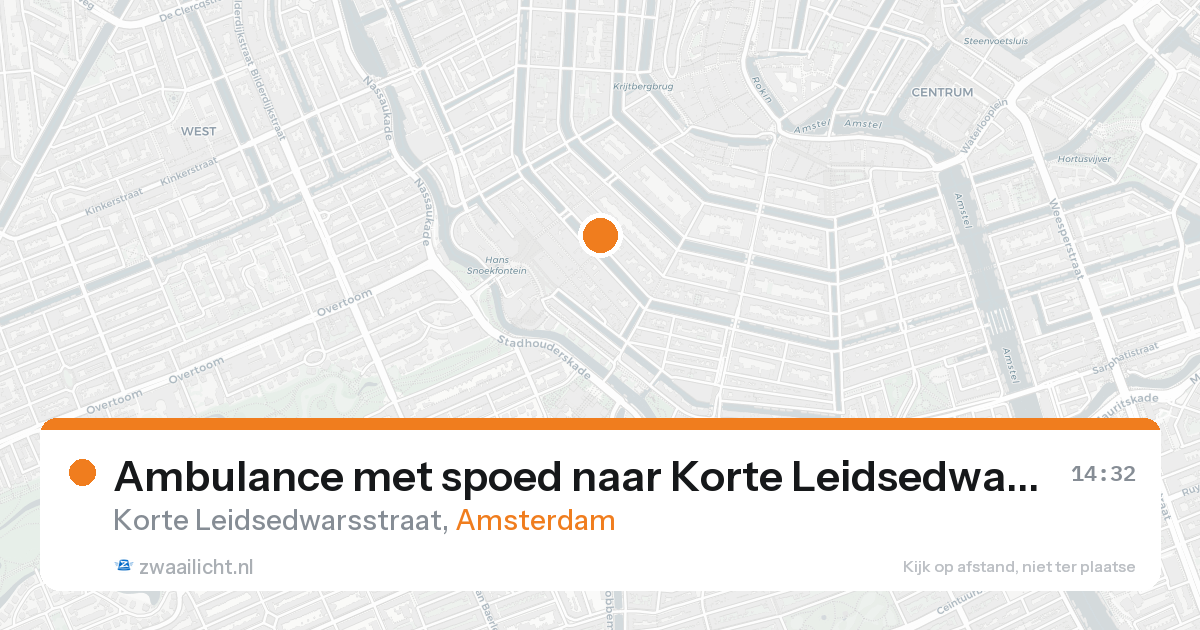 Ambulance met spoed naar Korte Leidsedwarsstraat in Amsterdam — 7 feb 2026