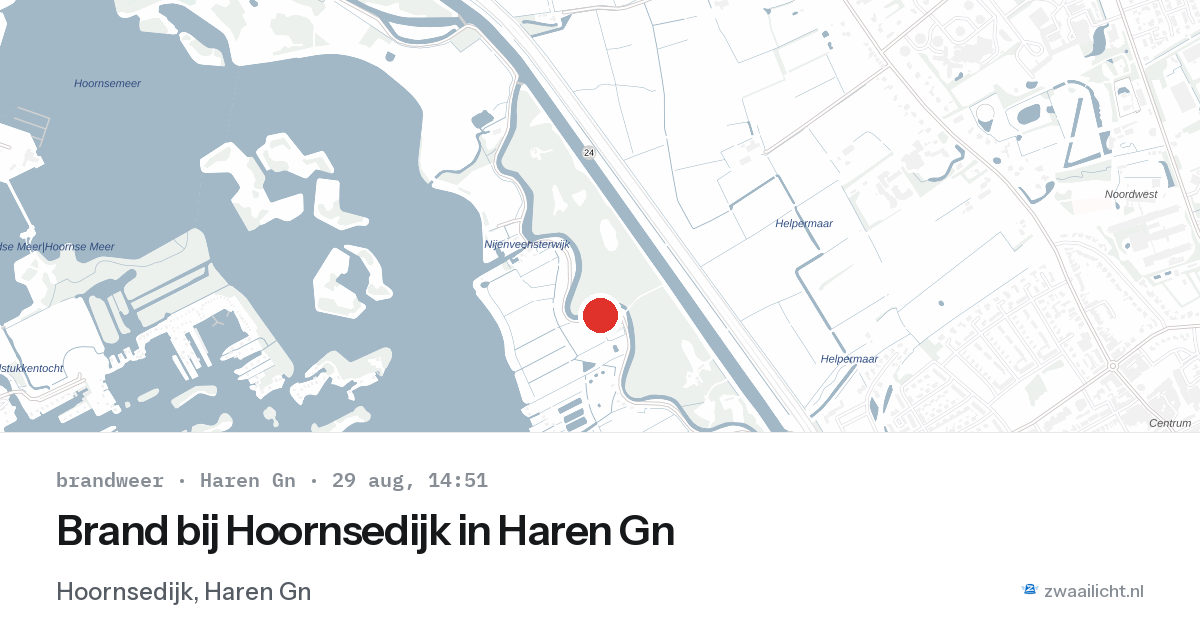 Brand bij Hoornsedijk in Haren Gn — 29 aug 2026