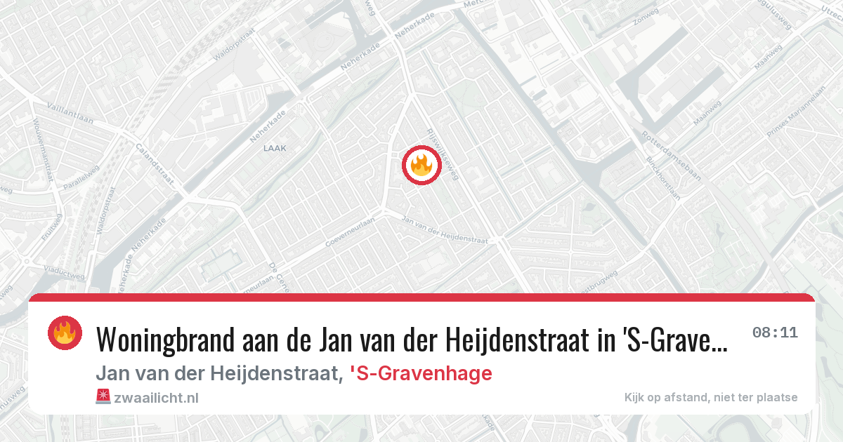 Woningbrand aan de Jan van der Heijdenstraat in 'S-Gravenhage — 19 apr 2026