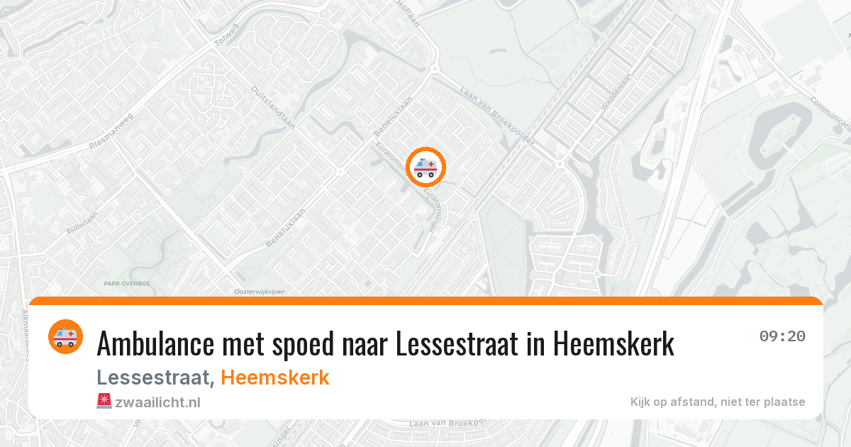 Ambulance met spoed naar Lessestraat in Heemskerk — 6 apr 2026