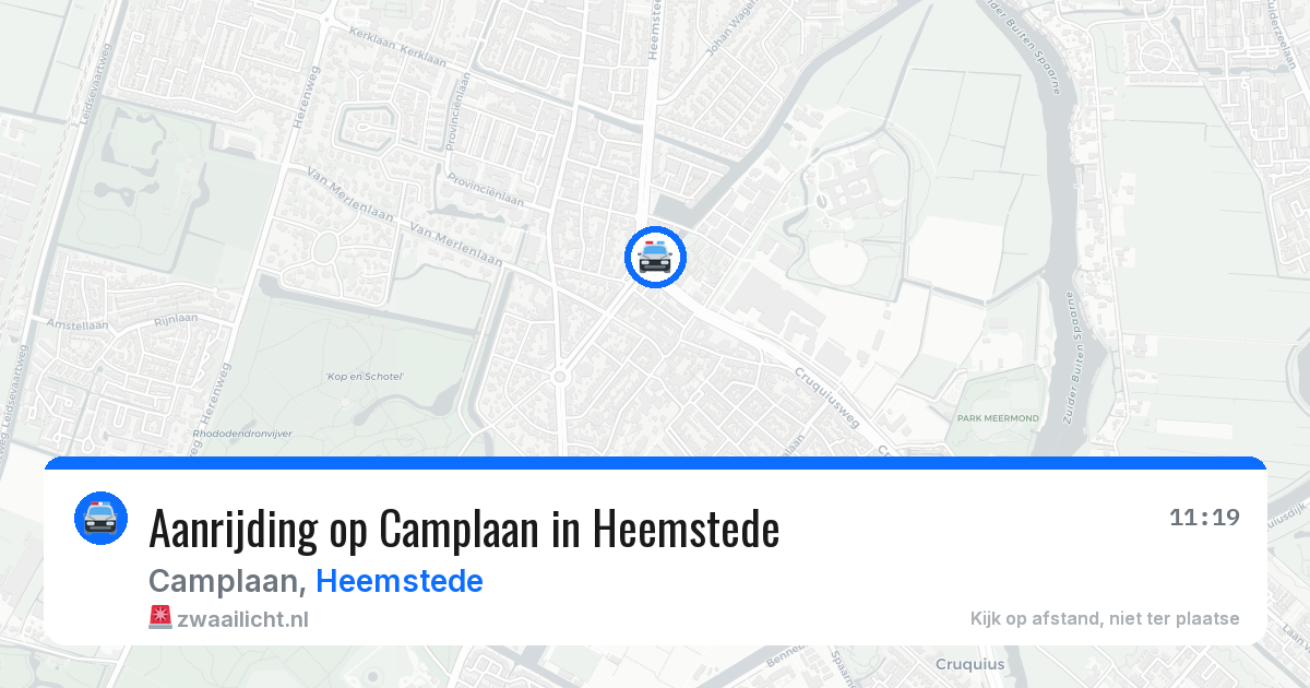 Aanrijding op Camplaan in Heemstede — 20 mei 2026