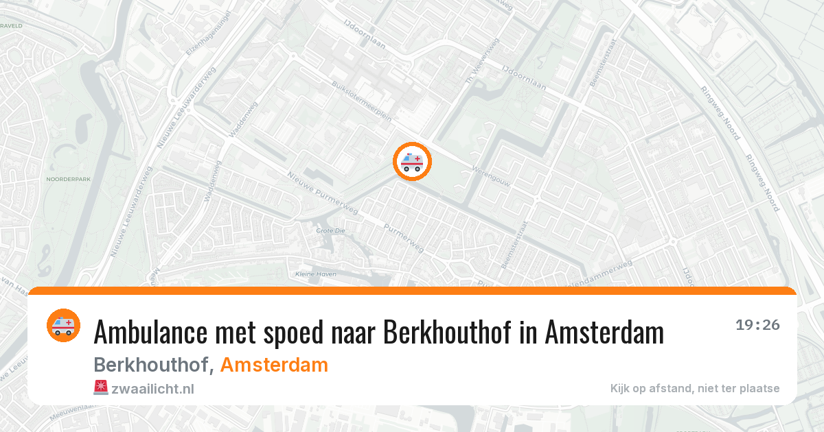 Ambulance met spoed naar Berkhouthof in Amsterdam — 5 apr 2026