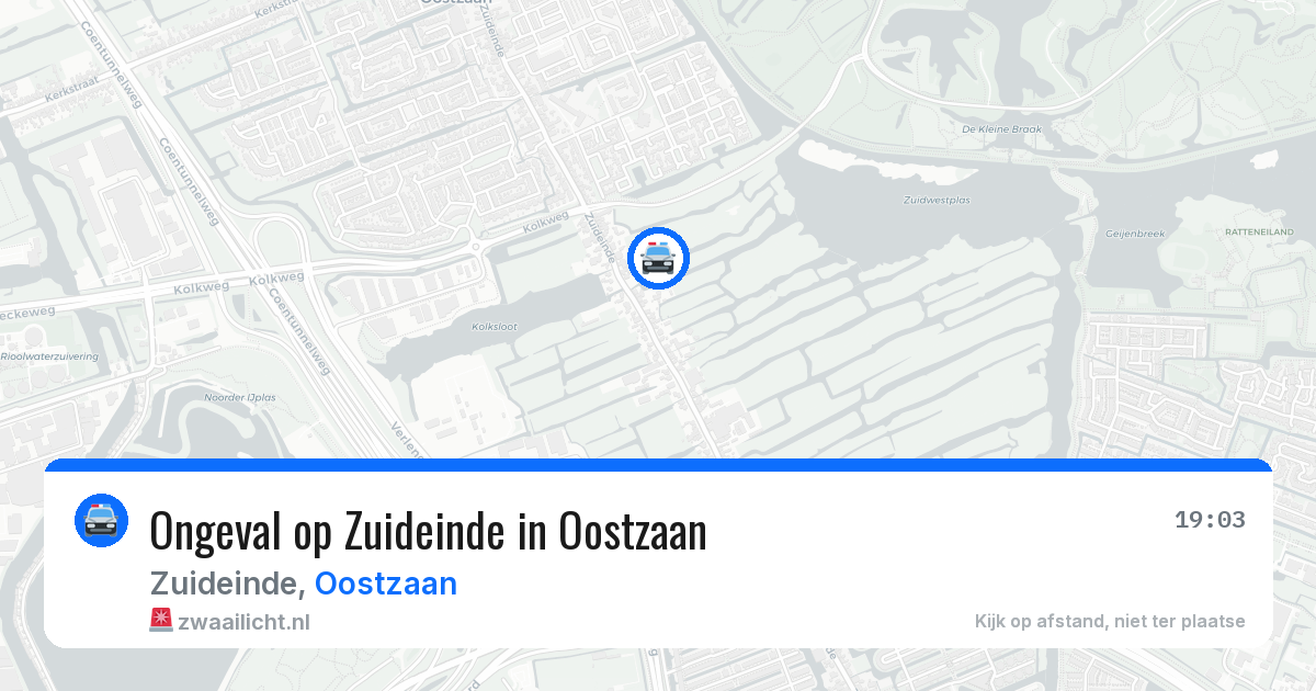 Ongeval op Zuideinde in Oostzaan — 7 jun 2026