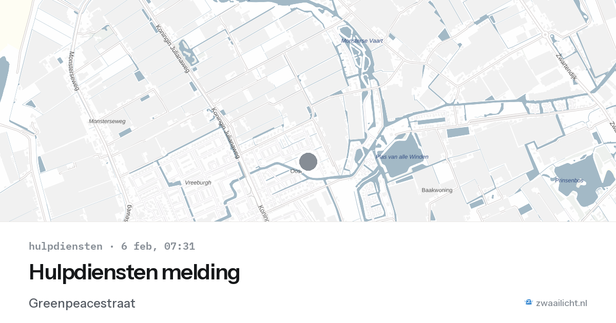 Hulpdiensten melding — 6 feb 2026