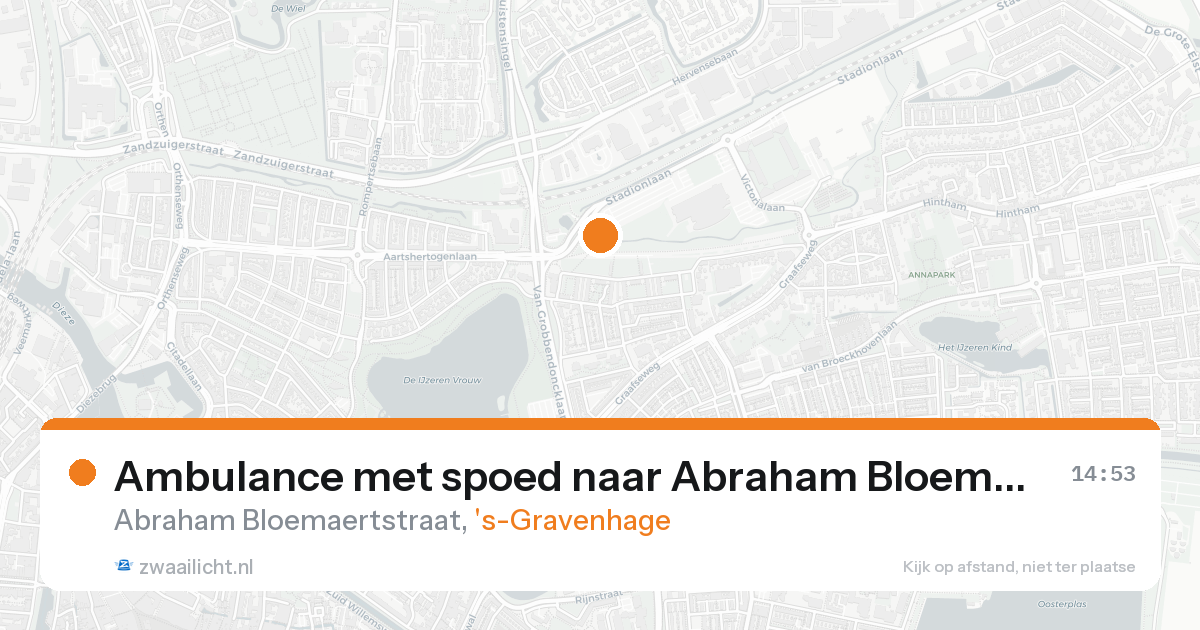 Ambulance met spoed naar Abraham Bloemaertstraat in 's-Gravenhage — 30 jan 2026