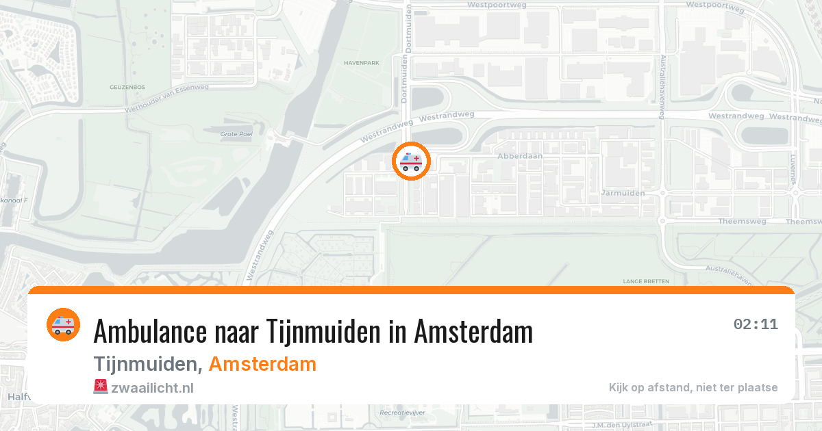Ambulance naar Tijnmuiden in Amsterdam — 9 jul 2026