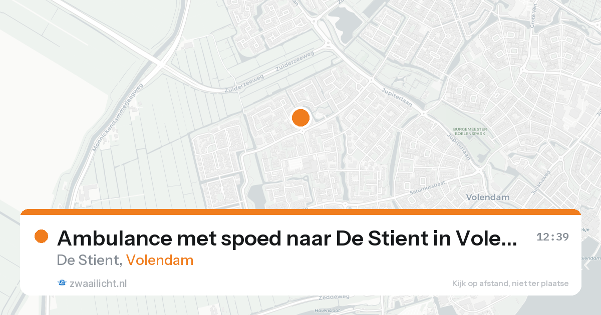 Ambulance met spoed naar De Stient in Volendam — 6 jun 2026
