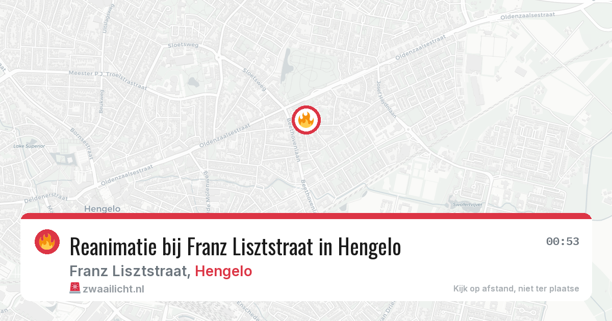 Reanimatie bij Franz Lisztstraat in Hengelo — 13 mrt 2026
