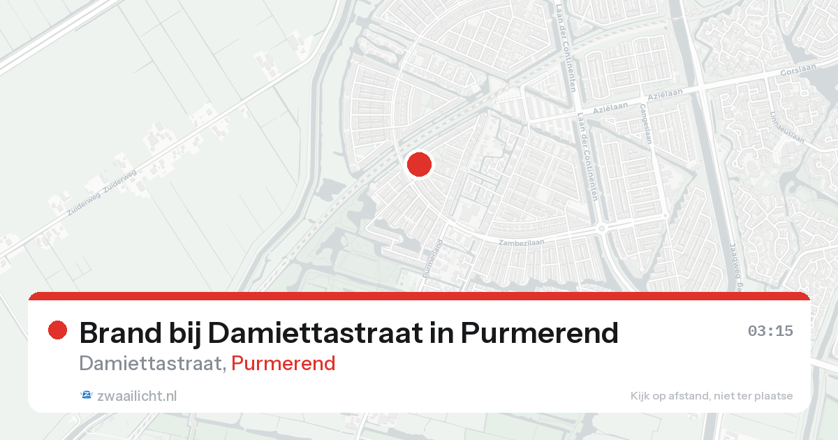 Brand bij Damiettastraat in Purmerend — 18 feb 2026