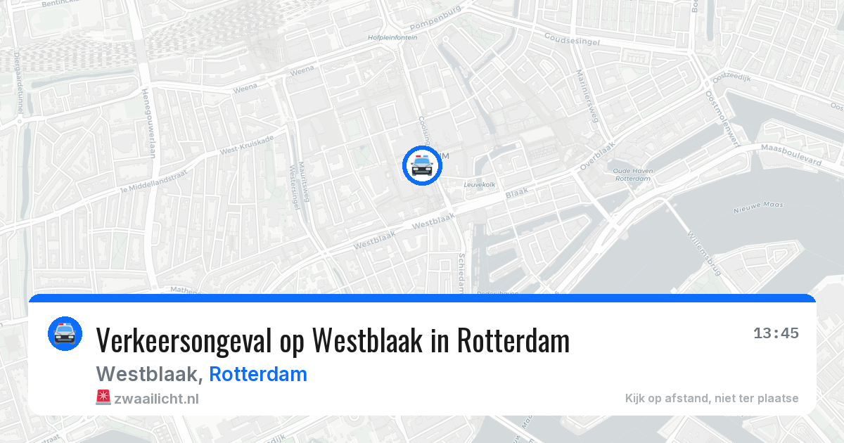 Verkeersongeval op Westblaak in Rotterdam — 29 jan 2026