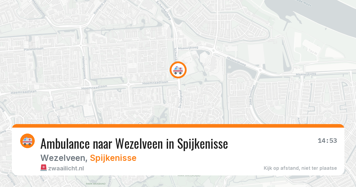 Ambulance naar Wezelveen in Spijkenisse — 21 jun 2026