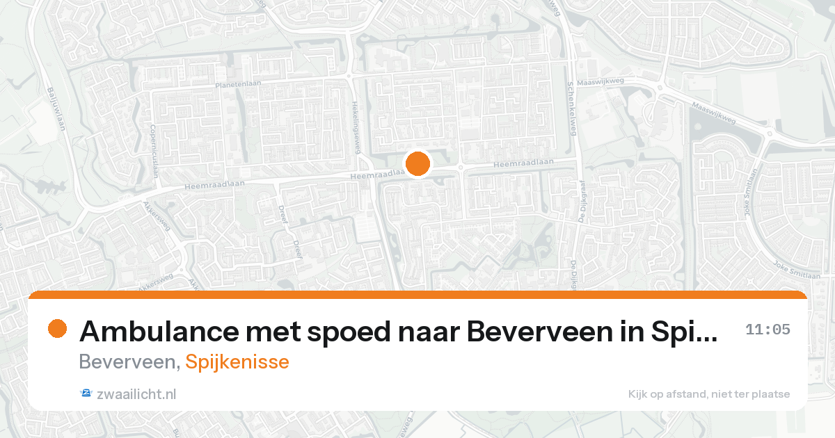 Ambulance met spoed naar Beverveen in Spijkenisse — 26 aug 2026