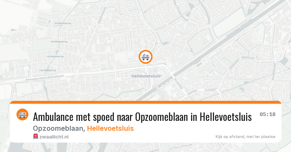 Ambulance met spoed naar Opzoomeblaan in Hellevoetsluis — 7 jul 2026