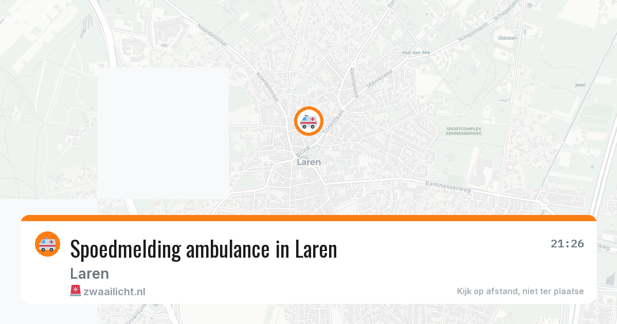 Spoedmelding ambulance in Laren — 20 jan 2026