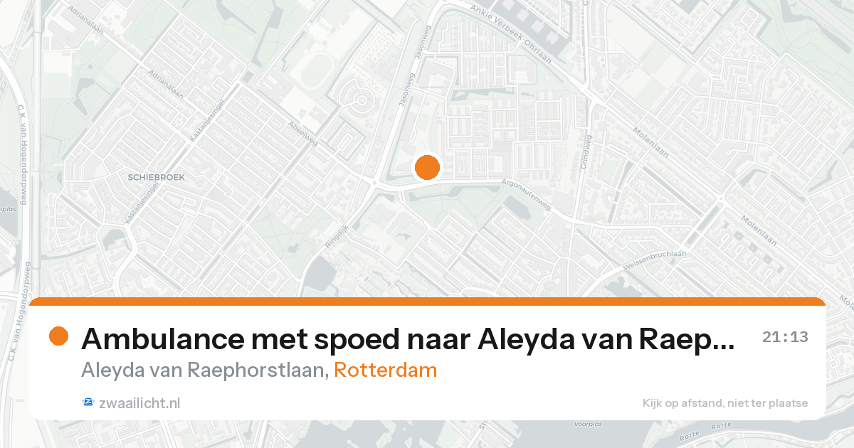 Ambulance met spoed naar Aleyda van Raephorstlaan in Rotterdam — 19 aug 2026
