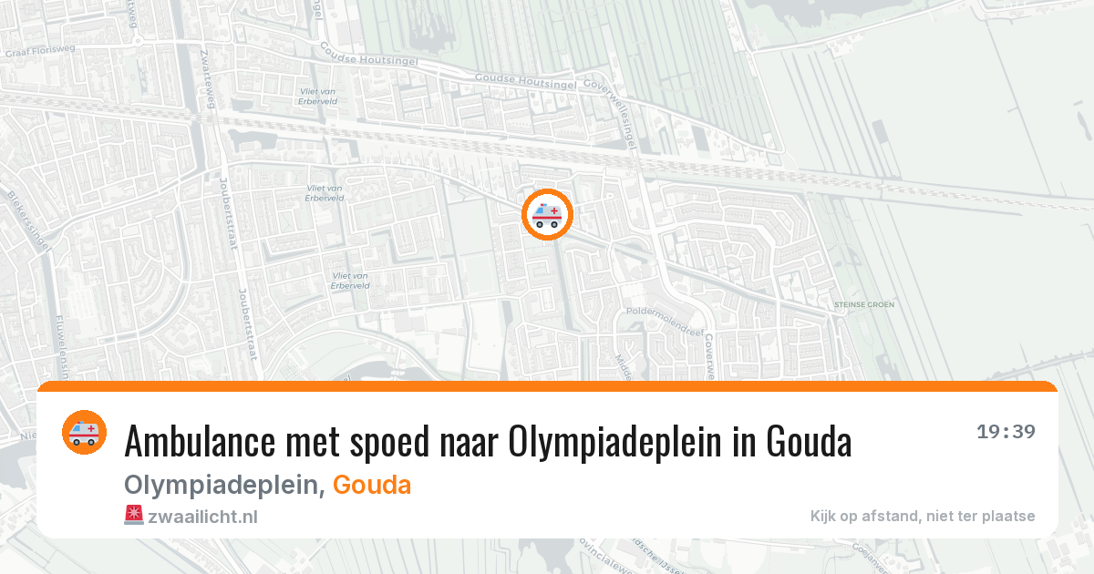 Ambulance met spoed naar Olympiadeplein in Gouda — 31 mei 2026