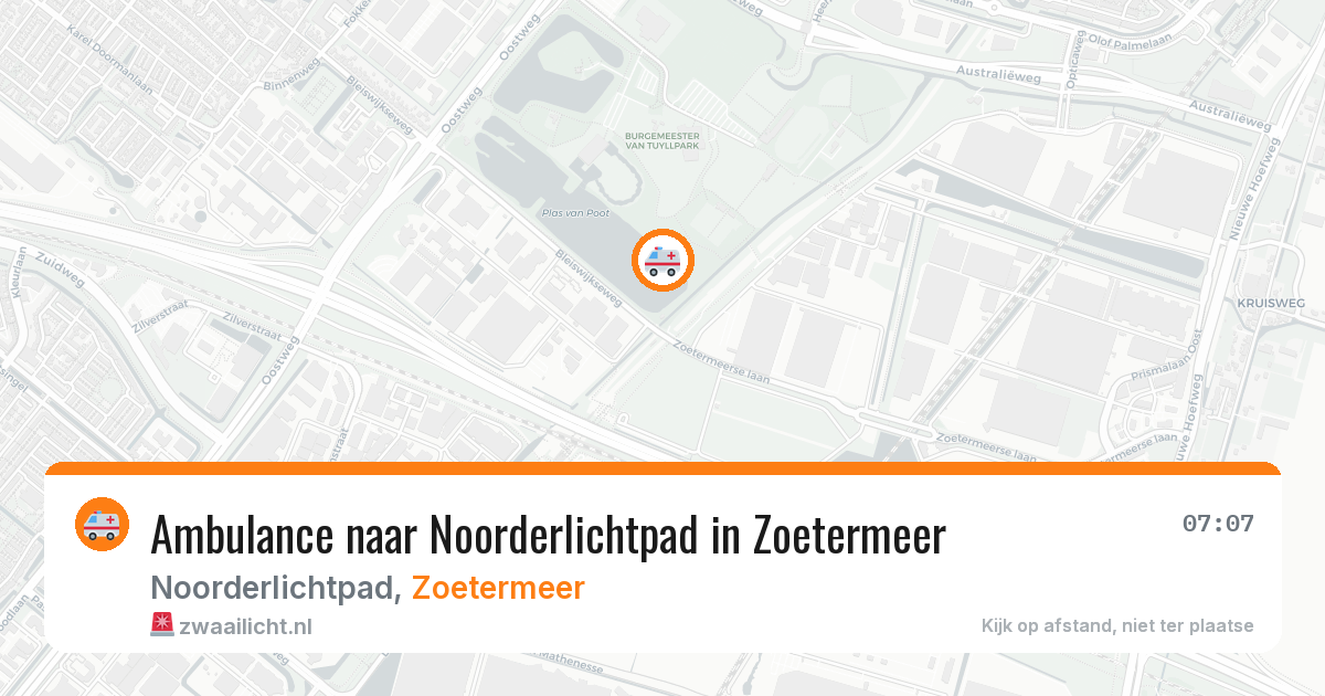 Ambulance naar Noorderlichtpad in Zoetermeer — 11 aug 2026