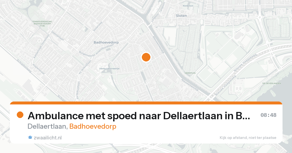 Ambulance met spoed naar Dellaertlaan in Badhoevedorp — 31 mei 2026