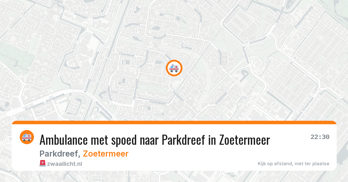 Ambulance met spoed naar Parkdreef in Zoetermeer — 12 aug 2026