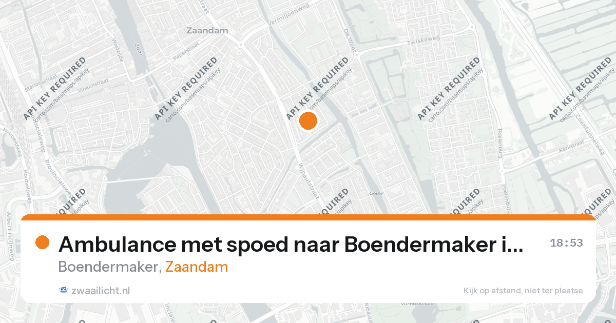 Ambulance met spoed naar Boendermaker in Zaandam — 9 jun 2026