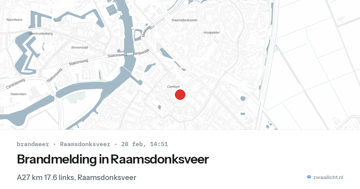 Brandmelding in Raamsdonksveer — 28 feb 2026